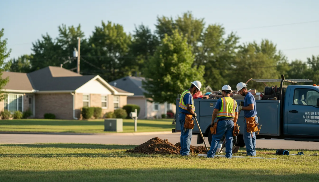 Residential water line and bathroom plumbing service in Ashley, IN